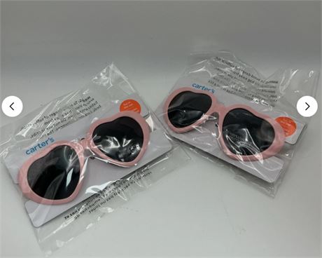 2 PACK Carters Pink Heart Sunglasses