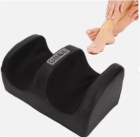 AMI & SAB Electric Foot Massager with Heat Shiatsu and Kneading for Relaxation