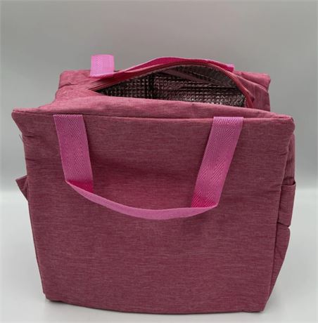 Brivilas insulated fabric lunch bag pink/rose