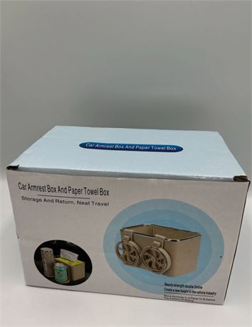 CAR ARMREST AND PAPER TOWEL BOX