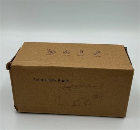Solar Hand Crank Radio AM/FM w/Weather Band, USB Charging & Flashlight