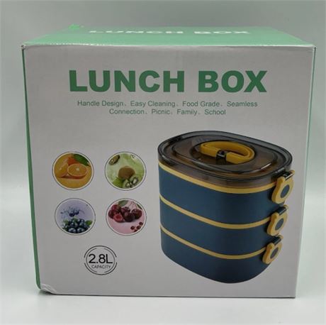 Microwaveable 3 Tier Lunch Box 2.8L