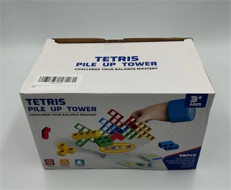 Tetris Pile Up Tower Challenge Your Balance Mastery- 48 Pcs - Ages 3+