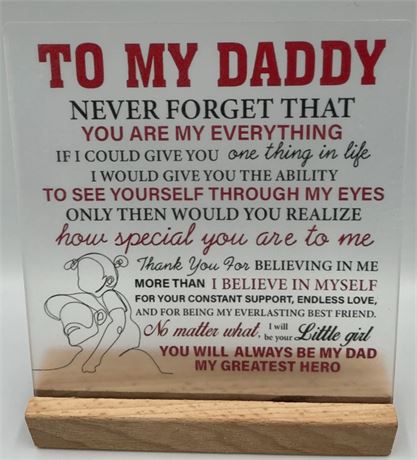 2 PCs Heartfelt Sentimental Desk Decor Plaque Y76658