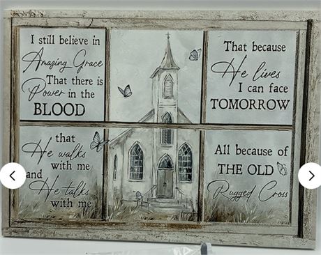 2 pcs Rustic Christian Canvas Wall Art YG77437