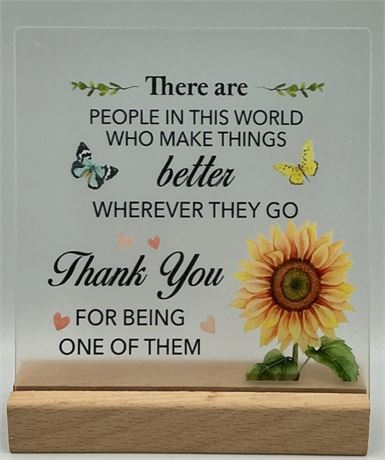 2 PCs Thanking Quote Table Plaque Y56139