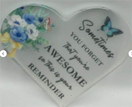 2 PCs Heart Shape Quote Sign Y41845