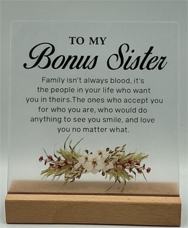 2 PCs Bonus Sister Quote Plaque Y94788