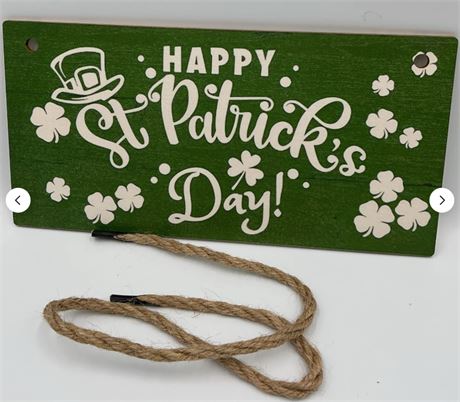 2 PCs Happy St. Patrick Day Hanging Sign C33791