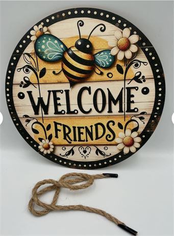 2 pcs Welcome Friends Hanging Sign C52143
