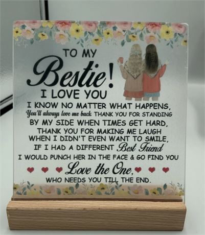 2 Pc Bestie Appreciation Sign Y76288