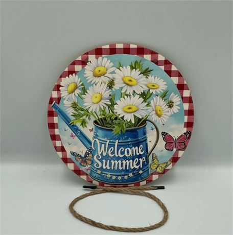 2 Pc Hanging Welcome Summer Sign C00596