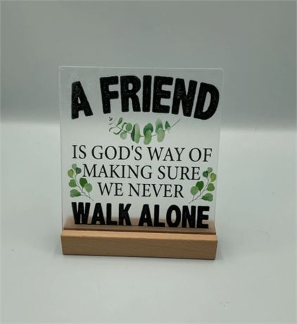 2 Pc Friend Table Plaque Y38834