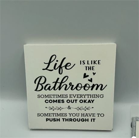 2 Pc Funny Bathroom Quote MB98616