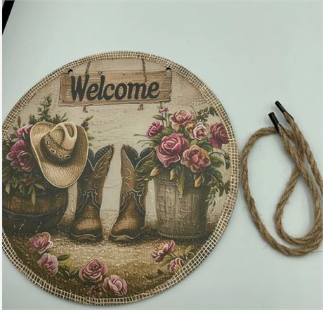 2 Pc Welcome Home Decor C54566