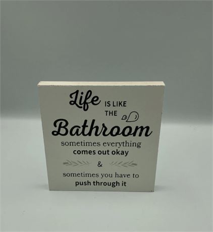 2 Pc Funny Bathroom Quote MB54370