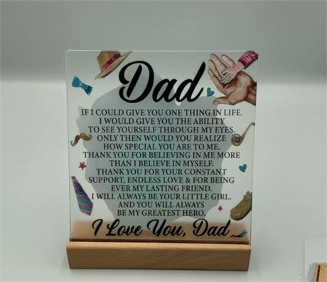 2 Pc Dad Appreciation Plaque Y48925