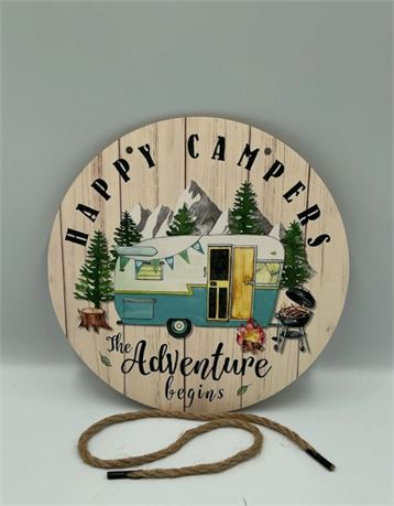 2 Pc Happy Campers Hanging Sign C93130