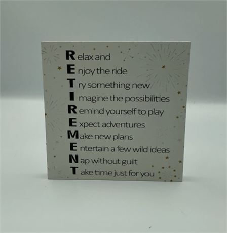 2 Pc Retirement Tabletop Sign MB62556