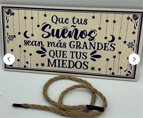 2 Pcs Spanish Quote Hanging Sign C06374
