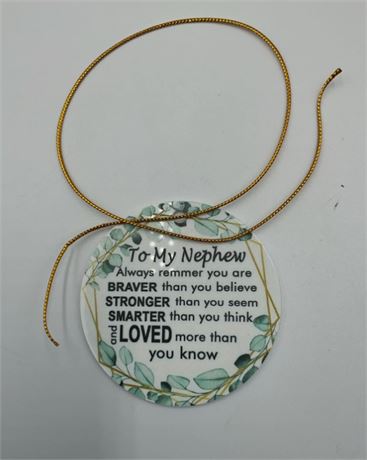 2 Pc Nephew Gift Ornament C98353