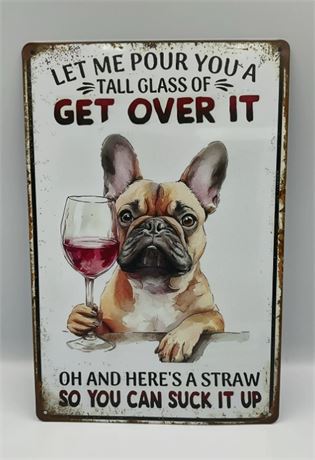 2 Pc Vintage Metal Sign T37029