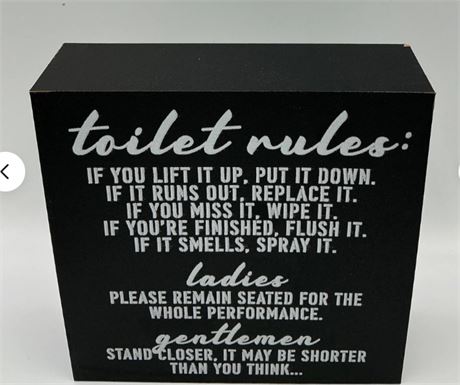 2 pcs Toilet Rules Sign D61563
