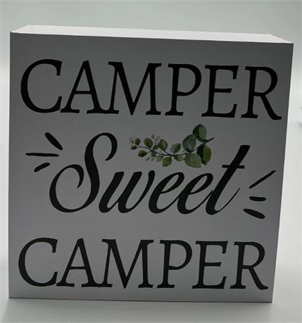 2 pcs Camper Sweet Camper Sign D14522