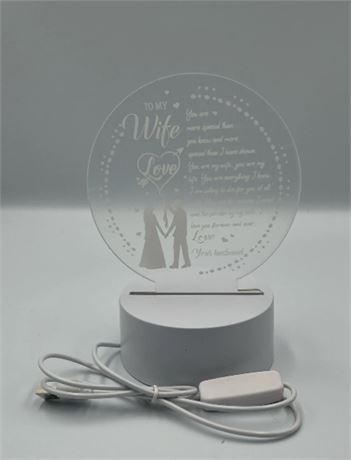 2 Pc Love Quote Led Acrylic Plaque YD04307