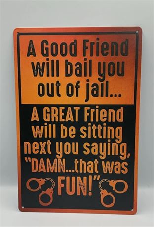 2 Pc Friend Vintage Metal Sign T70734