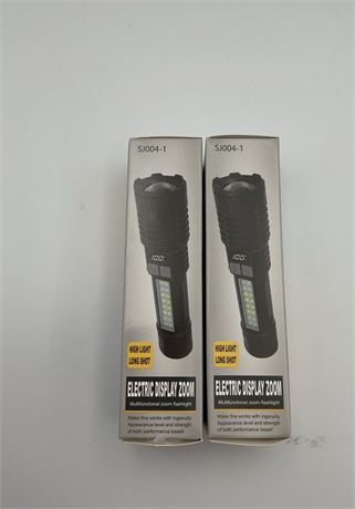 2 Pc Electric Display Zoom flashlight