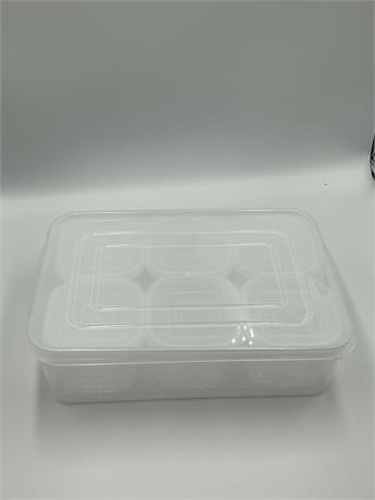 6 pc food plastic containers