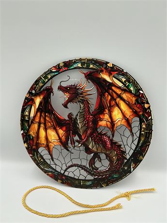Dragon Stained Glass Hanging