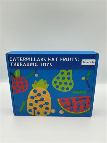 Caterpillar eat fruits threading toy