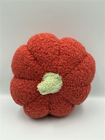 Pink/Red fluffy Pumpkin pillow mid