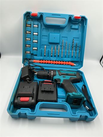 Electric Drill Set Blue